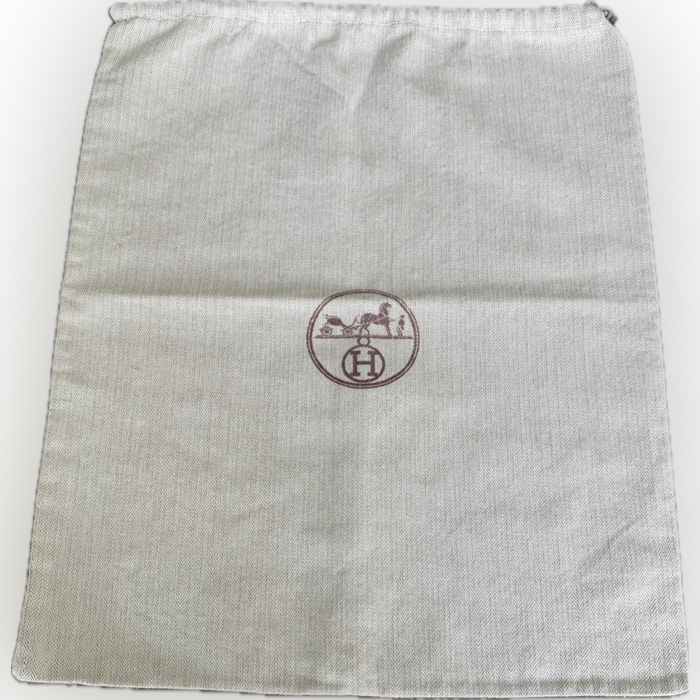 Authentic Hermes Drawstring Dust Bag 17” Height x 14 1/4” Length
